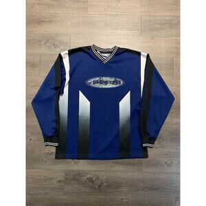 Vintage Pepsi Generation Next Y2K Motocross Jersey L/XL Blue Men’s 90s Soccer
